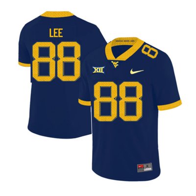 Men's West Virginia Mountaineers NCAA #88 Tavis Lee Navy Authentic Nike 2019 Stitched College Football Jersey ST15N83AE